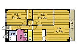 ベルフォーレ野田 2LDKの間取図画像