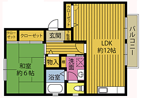 オリンピＮ 203 ｜ 大分県大分市下郡南１丁目（賃貸アパート2DK・2階・46.25㎡） その2