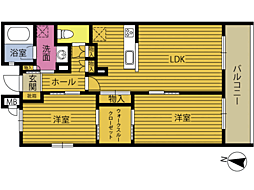 BI・SHITSU南大分 2LDKの間取図画像