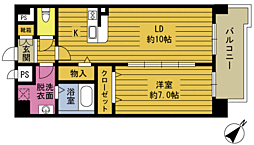 ルート光吉 1LDKの間取図画像