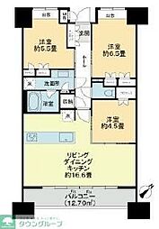 ジーモデーロ 3LDKの間取図画像