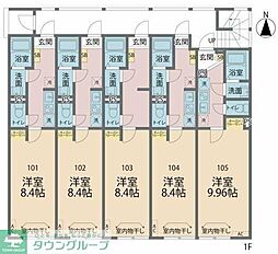 カインドネス本厚木南町 1Kの間取図画像