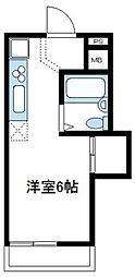 エリール厚木 ワンルームの間取図画像