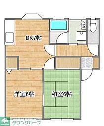 シャルム・K 2DKの間取図画像