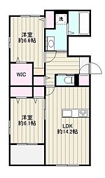 FineSuite 2LDKの間取図画像