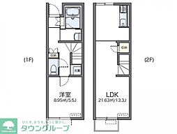 レオネクストアベニール鳥海 1LDKの間取図画像