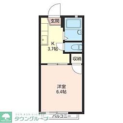 ハイム小沢 1Kの間取図画像