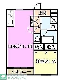 CRAFTHOUSE1 1Kの間取図画像