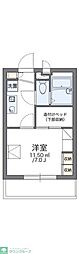 レオパレスグランドゥール2 1Kの間取図画像