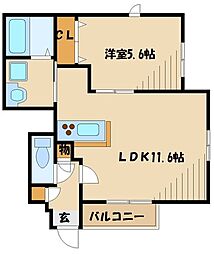 ヒルマイナ 1LDKの間取図画像
