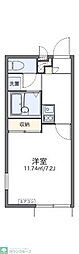 レオパレスオリーブ3 1Kの間取図画像