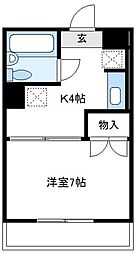 メゾン・ド・パンセ 1Kの間取図画像