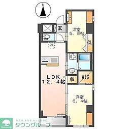 キーファ 2LDKの間取図画像