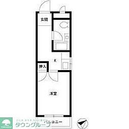 桜ヶ丘ハイム 1Kの間取図画像
