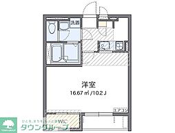 レオネクストフローリッシュ船道 1Kの間取図画像