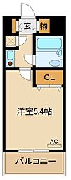 ライオンズマンション本厚木第3 1Kの間取図画像