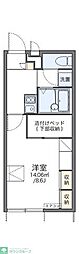 レオパレスウエストプレイス 1Kの間取図画像