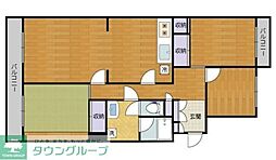 厚木リバーサイド1号棟 3LDKの間取図画像