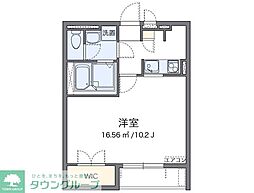 レオネクストフローリッシュ船道 1Kの間取図画像