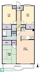 ヴィアーレ 3LDKの間取図画像