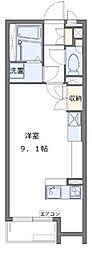ミランダ光彩WEST ワンルームの間取図画像