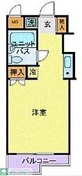 TOP門沢橋NO1 ワンルームの間取図画像