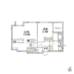 仮)入谷西3丁目メゾン 1LDKの間取図画像