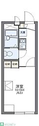 レオパレスラッキーハイムF 1Kの間取図画像