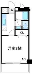 リビングタウン厚木 1Kの間取図画像
