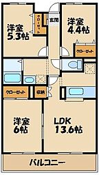 羽黒壱番館 3LDKの間取図画像