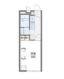 レオパレス鶴巻 1Kの間取図画像