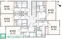 アザーレ・コラージュ東海大学前 1Kの間取図画像