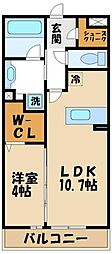 マリアエレナ 1LDKの間取図画像