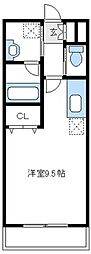 スタービレ海老名 1Kの間取図画像