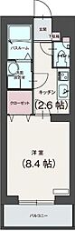グランフィーユ 1Kの間取図画像