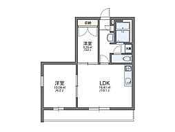 レオパレスネクスト 1SLDKの間取図画像