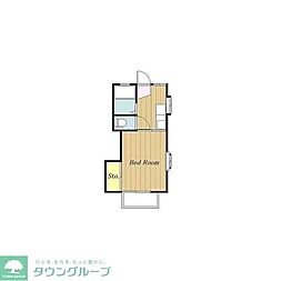 ポルシェ伊勢原3 1Kの間取図画像