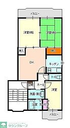 ハイツエントピア 3DKの間取図画像