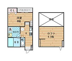 シャルマンコート2 1SKの間取図画像