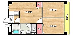 ロイヤルハイツ河田 2LDKの間取図画像