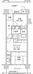 コーシャハイツ森之宮 2DKの間取図画像