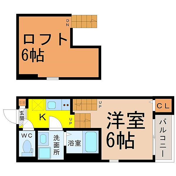 愛知県名古屋市守山区更屋敷(賃貸アパート1K・2階・20.08㎡)の写真 その2