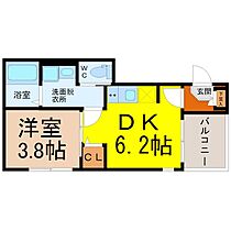 愛知県名古屋市中村区京田町２丁目（賃貸アパート1DK・3階・25.81㎡） その2