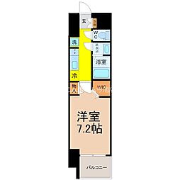 パルティール笠寺 1Kの間取図画像