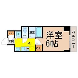 プレサンス鶴舞グリーンパーク 1Kの間取図画像