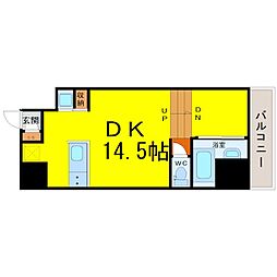 S-FORT六番町 ワンルームの間取図画像