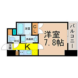 RESIDENCEKANAYAMASQUARE 1Kの間取図画像
