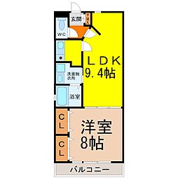 グレース・金山 1LDKの間取図画像
