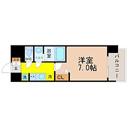 ファステートNAGOYA今池バレンシア 1Kの間取図画像