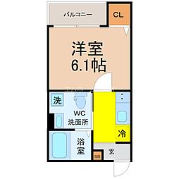 N&Ahome上飯田 1Kの間取図画像